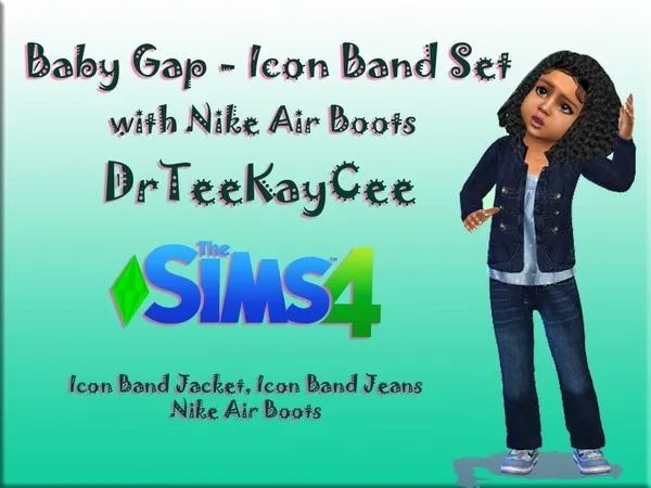 Alpha Baby Gap Icon Band Set Toddler BGC by thesimsresource - The Sims 4 Custom Content