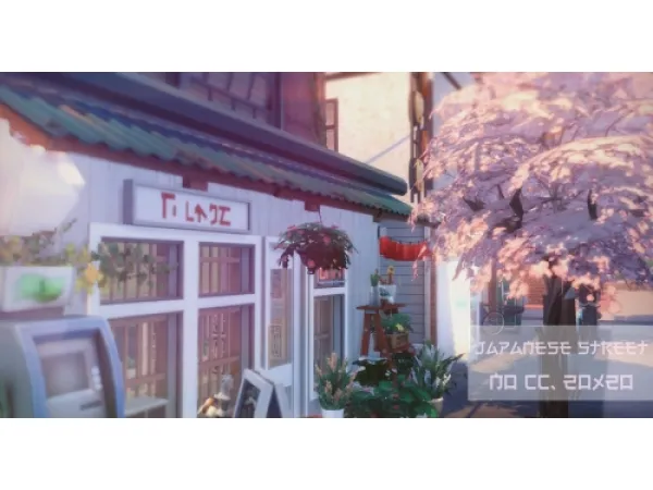 Alpha Japanese street - The Sims 4 Custom Content