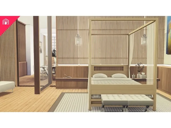 Alpha Modern Japanese Apartment - The Sims 4 Custom Content