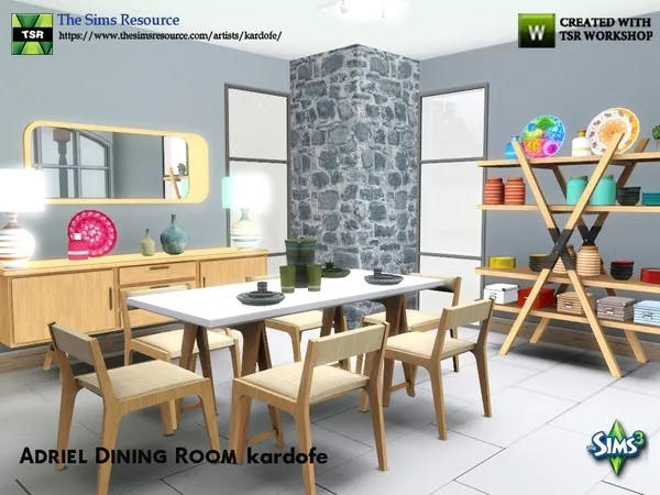 kardofe_Adriel Dining Room - The Sims 3 Custom Content