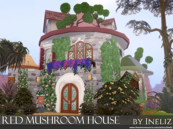 Alpha Red Mushroom House - The Sims 4 Custom Content