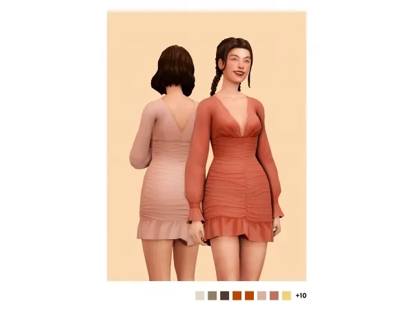 Maxis Match sulsulhuns carla dress by simsfinds - The Sims 4 Custom Content