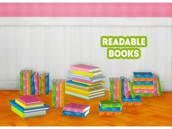 Maxis Match readable books - The Sims 4 Custom Content