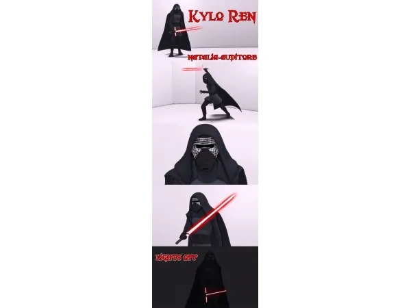 Alpha Kylo Ren Star Wars set Auditore by Natalia - The Sims 4 Custom Content