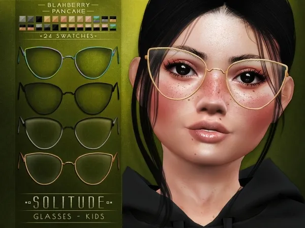 Alpha Blahberry Pancake Solitude Glasses KIDS - The Sims 4 Custom Content
