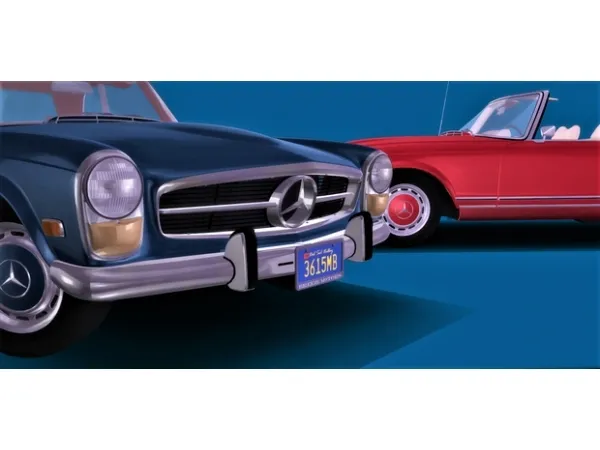 Alpha 1967 Mercedes Benz 280SL Pagoda breezemotors by sims4cars - The Sims 4 Custom Content