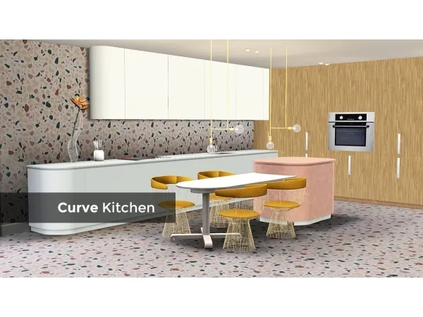 Curve Kitchen by enable_llamas - The Sims 3 Custom Content