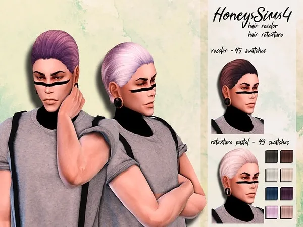 HoneysSims4 male hair Nightcrawler Nightlife mesh requiered - The Sims 4 Custom Content