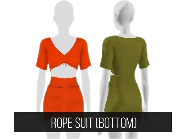Maxis Match ROPE SUIT Bottom - The Sims 4 Custom Content