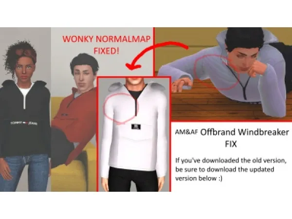 Offbrand Windbreaker - The Sims 3 Custom Content