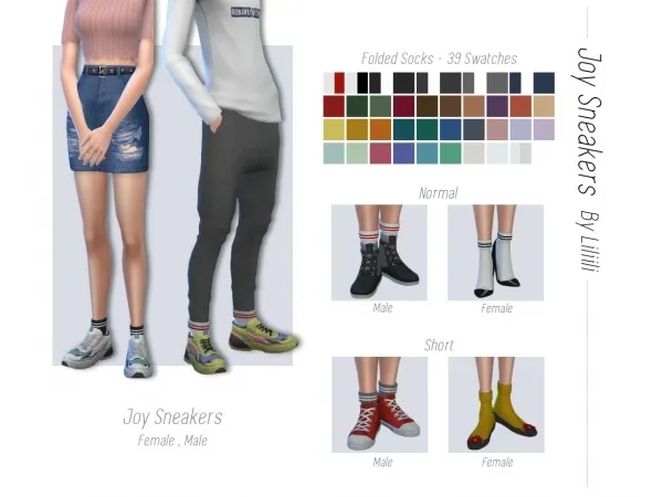 Maxis Match Joy Sneakers - The Sims 4 Custom Content