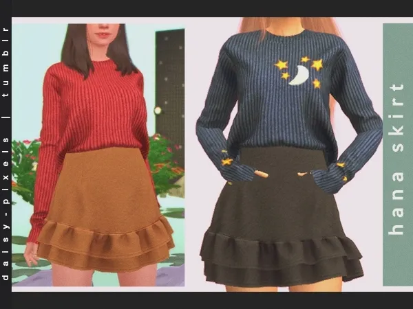 Alpha Hana Skirt ( ) - The Sims 4 Custom Content
