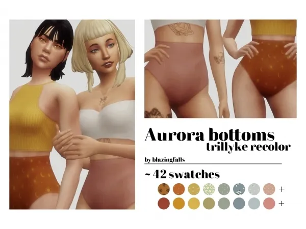 Maxis Match Aurora bottoms a recolor - The Sims 4 Custom Content