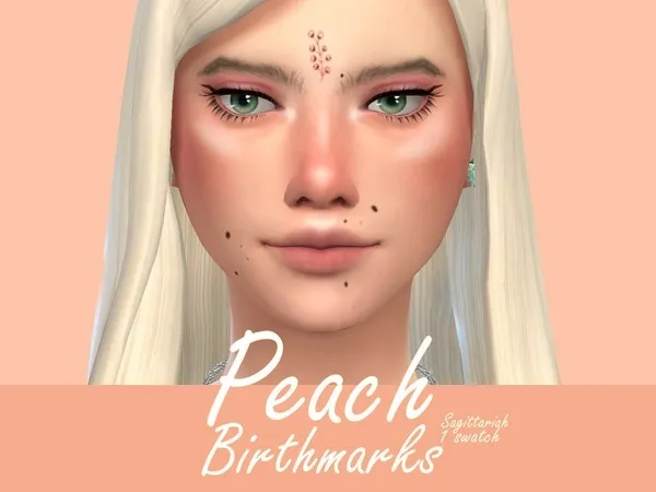 Maxis Match Peach Birthmarks - The Sims 4 Custom Content