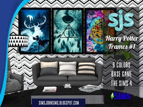 Alpha Harry Potter Frames 1 - The Sims 4 Custom Content