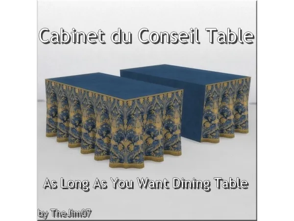 Alpha Cabinet du Conseil Dining Table by TheJim07 - The Sims 4 Custom Content