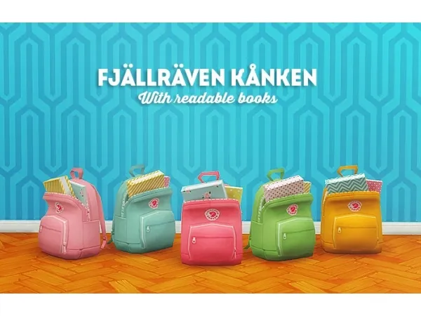 Maxis Match backpack with readable books - The Sims 4 Custom Content
