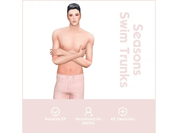 Maxis Match Seasons Swim Trunks - The Sims 4 Custom Content