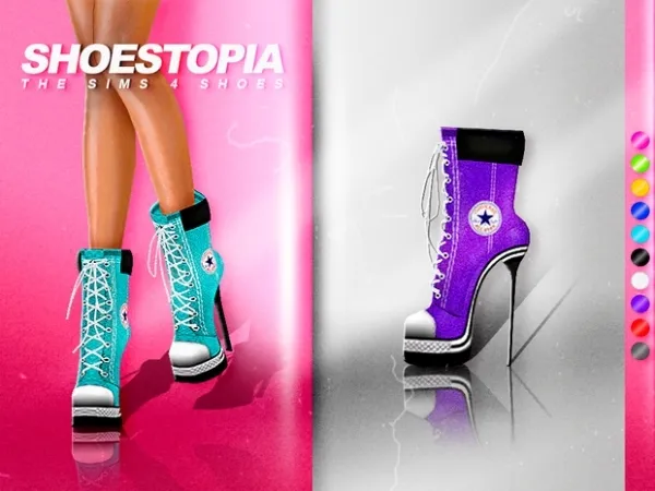 Alpha CONVERSE BOOTS by shoestopia - The Sims 4 Custom Content