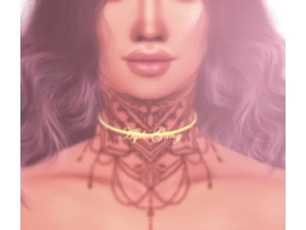 Alpha BadgalKatzha ALPHA GANG Choker - The Sims 4 Custom Content