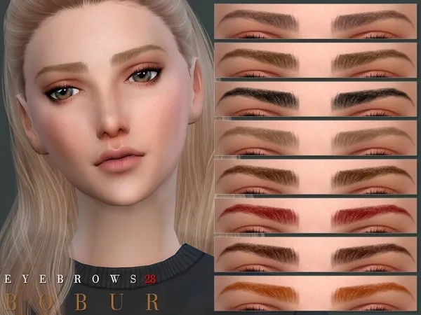 Maxis Match Bobur Eyebrows 28 - The Sims 4 Custom Content