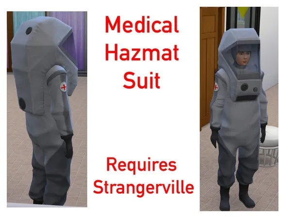 Maxis Match Covid medical hazmat suit needs Strangerville - The Sims 4 Custom Content