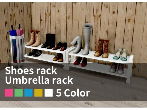Maxis Match Shoes umbrella rack recolor - The Sims 4 Custom Content