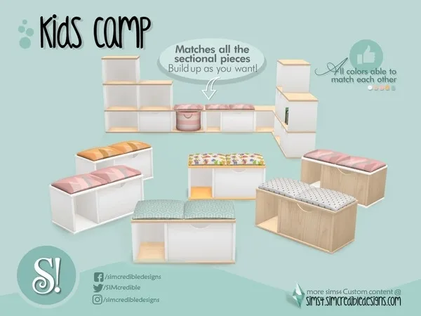 Kids camping seating - The Sims 4 Custom Content