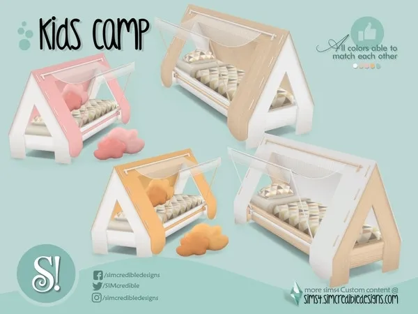 Kids Camping bed - The Sims 4 Custom Content