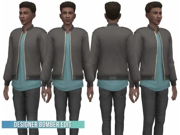 Maxis Match Designer Bomber Edit - The Sims 4 Custom Content