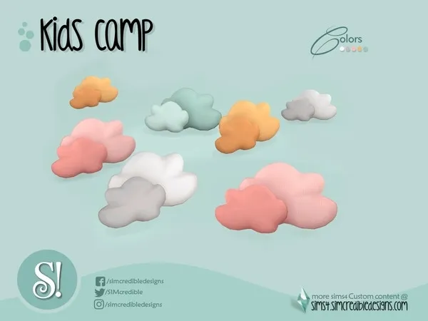 Kids camping pillows - The Sims 4 Custom Content