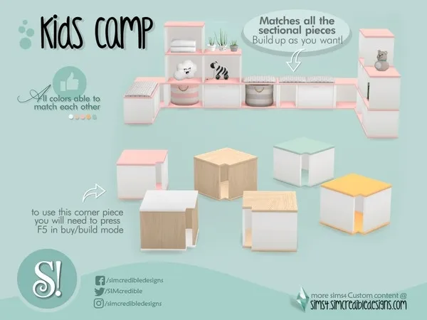 Kids camping corner piece smaller - The Sims 4 Custom Content
