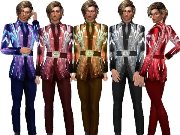 Alpha Designer suit recolor (Get famous) - The Sims 4 Custom Content