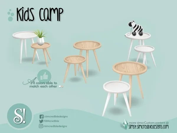 Kids camping end table - The Sims 4 Custom Content