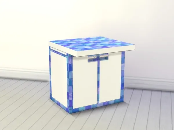 Glass Tiled Kitchen Counter Island - The Sims 4 Custom Content