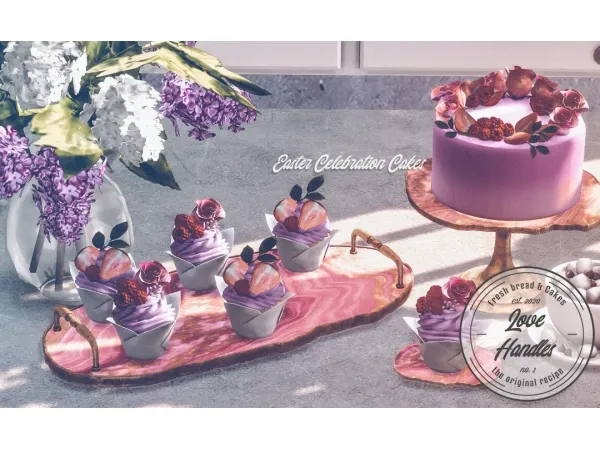 Alpha Easter Celebration Cake Set - The Sims 4 Custom Content