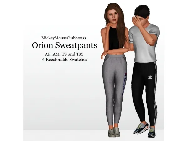 Orion sweatpants - The Sims 3 Custom Content