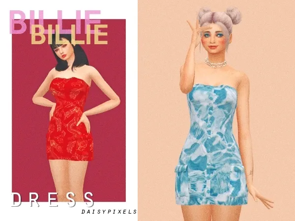 Mix Billie Dress ( ) - The Sims 4 Custom Content