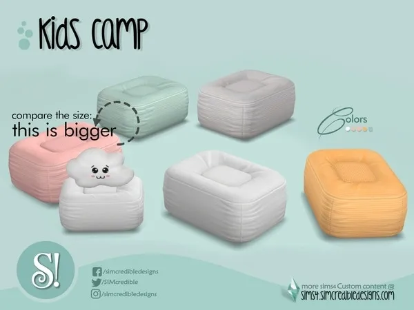 Kids Camping pouf - The Sims 4 Custom Content