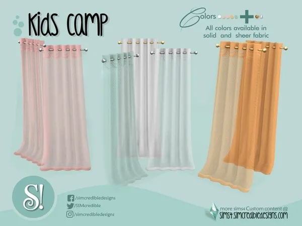 Kids Camping curtain - The Sims 4 Custom Content