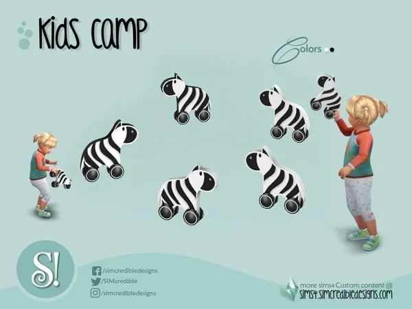 Kids Camping zebra toy - The Sims 4 Custom Content
