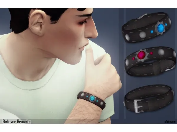 Alpha Believer Bracelet Spike Septum Piercing Undertaker Earplugs Shady Faux Hawk - The Sims 4 Custom Content
