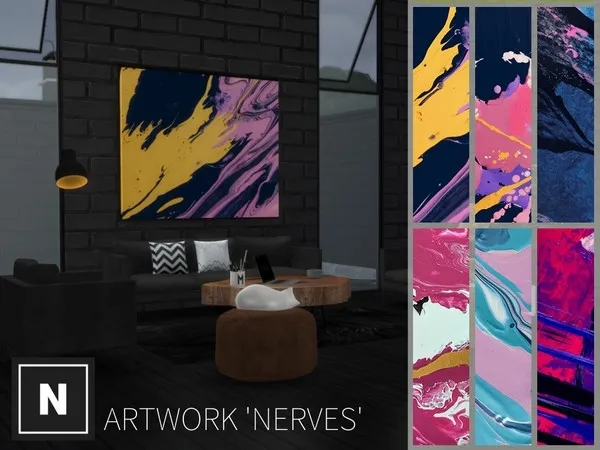 netsims nerves artwork requires city living - The Sims 4 Custom Content