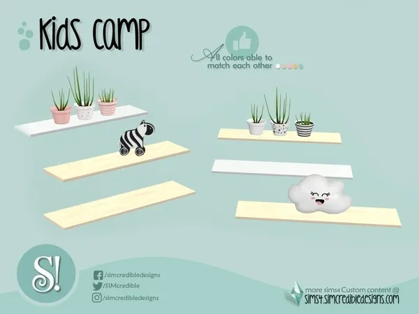 Kids Camping shelf - The Sims 4 Custom Content