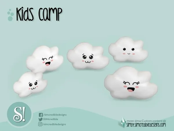 Kids Camping cloud lamp - The Sims 4 Custom Content