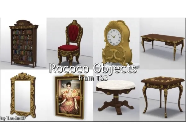 Alpha Rococo Objects from by TheJim07 - The Sims 4 Custom Content