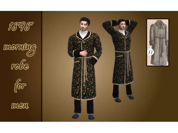 1898 morning robe for men by vintagesimstress