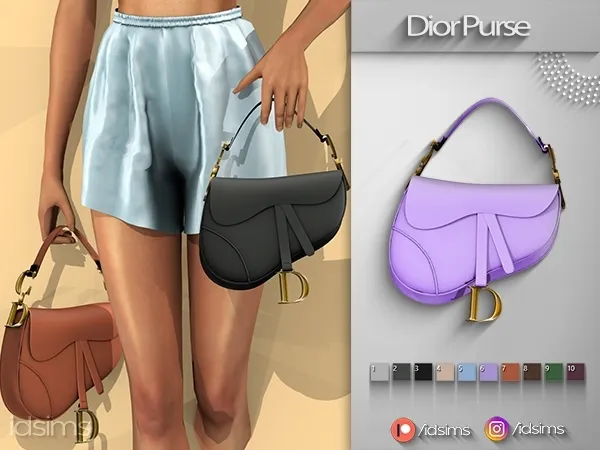 Alpha Dior Purse by polygoncouture - The Sims 4 Custom Content