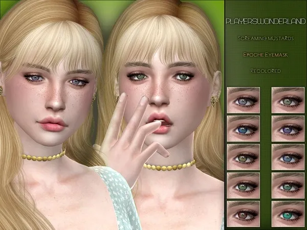 Alpha Screaming Mustard's Epoch Eyemask Recolored - The Sims 4 Custom Content