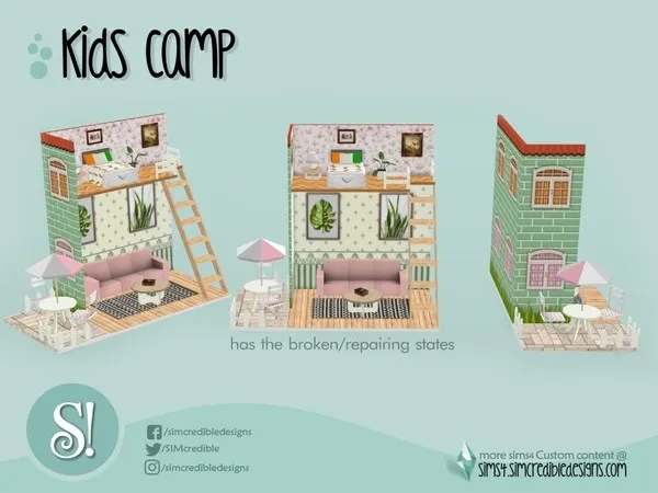 Kids Camping dollhouse - The Sims 4 Custom Content